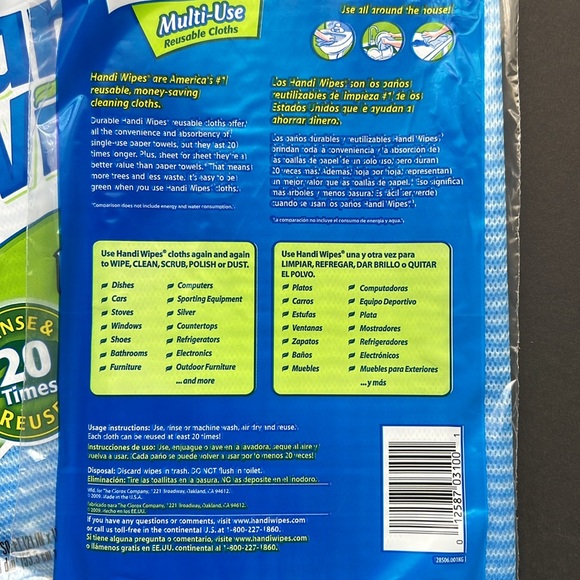 Reserved - Handi Wipes Multi-Use Reusable Cloths 3 packs - Picture 3 of 3